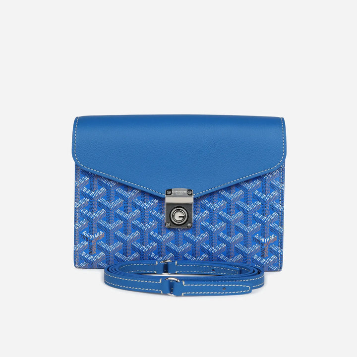 Goyard Goyardine Sky Blue Chypre Wallet-Pouch Palladium Hardware