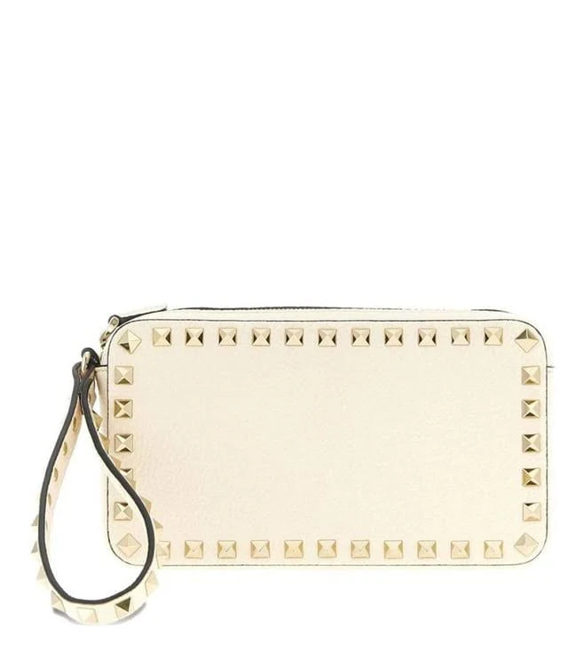 Valentino Garavani Rockstud Grainy Calfskin Pouch Women