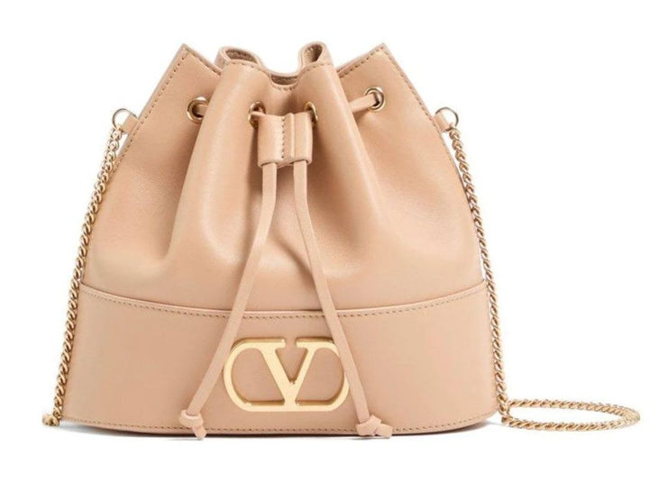 Valentino Garavani Vlogo Signature Leather Woman Mini Bucket Bag