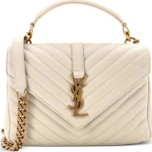 Women Saint Laurent College Large In Quilted Leather