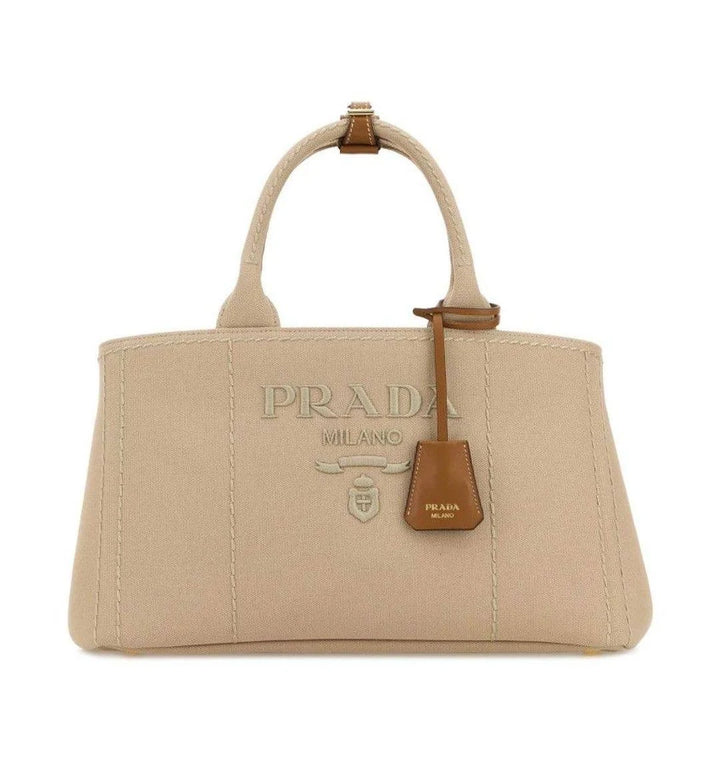Prada Jardinière Large Cotton Canvas Handbag