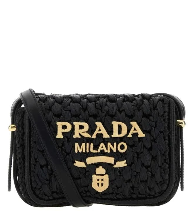 Prada Women's Raffia Crossbody Bag