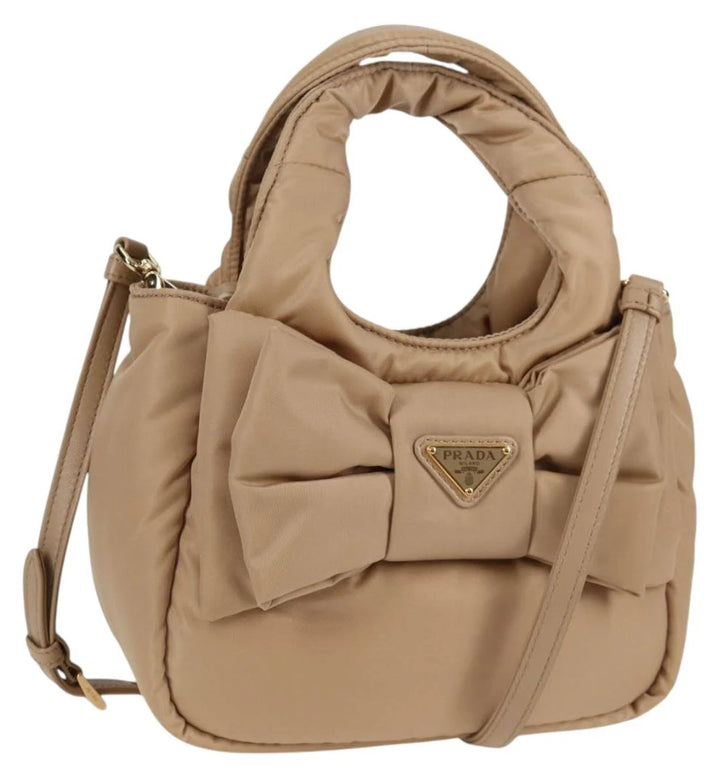 Prada Mini Padded Re-Nylon Bag with Bow Woman