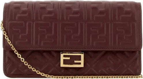 Fendi Baguette Leather Crossbody Bag
