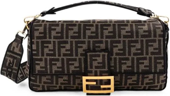 Fendi Baguette NM Bag Zucca Canvas Large shoulder bag