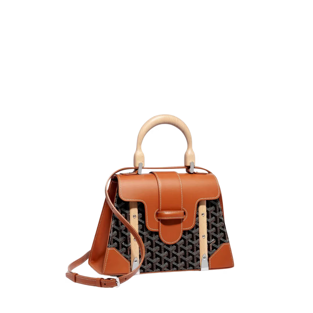 Saïgon Structuré PM Bag (Black & Tan)