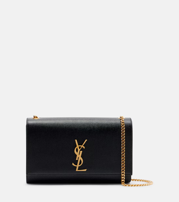 Saint Laurent Kate Medium leather shoulder bag in black