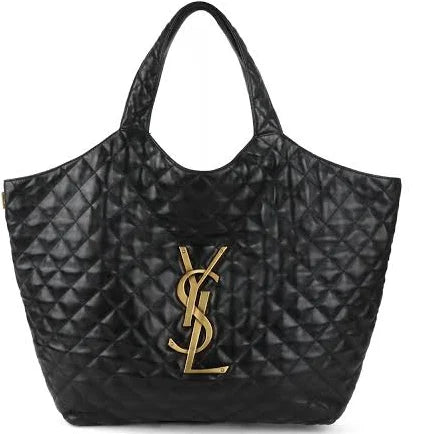 Saint Laurent Icare Maxi Matelassé Leather Tote