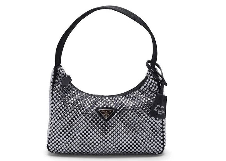 Women Prada Re-Edition 2000 Allover Crystal-Embellished Shoulder bag